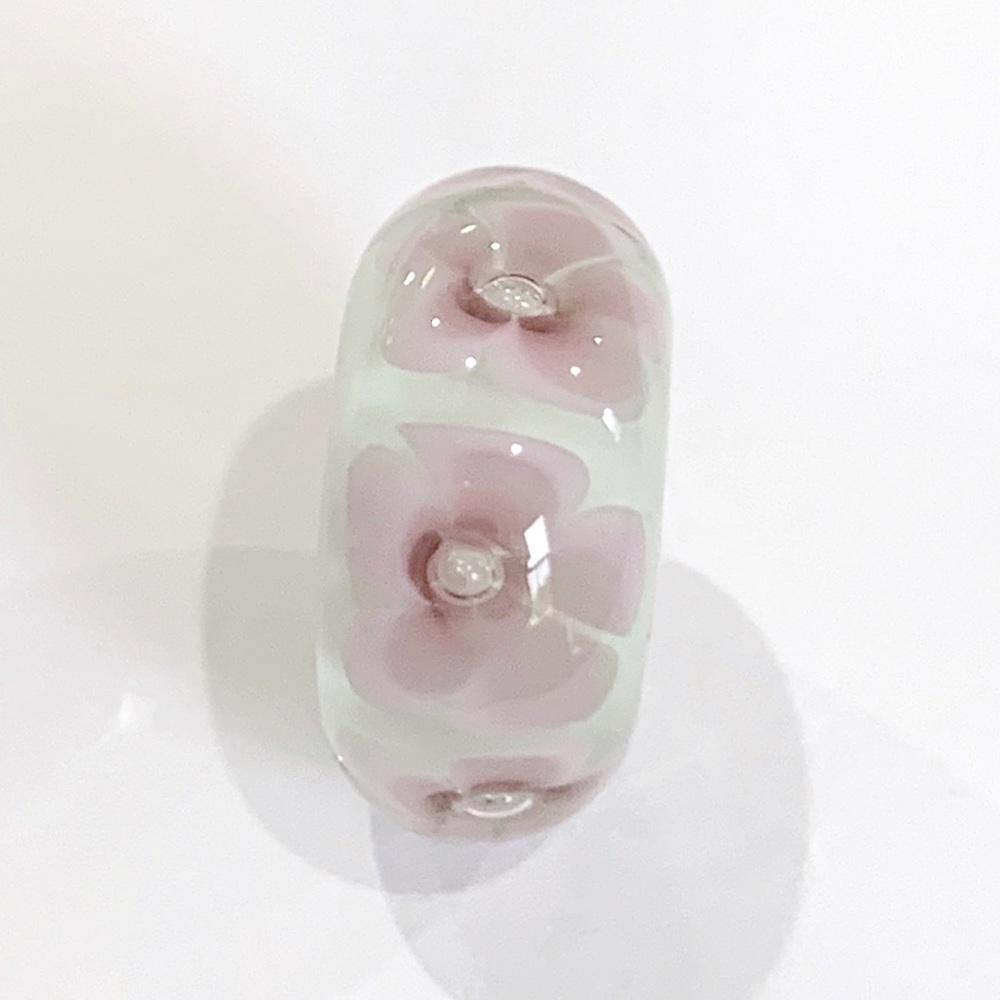 Trollbeads Authentic New Pastel Flower Glass Bead